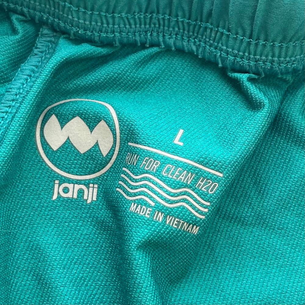 JANJI Women's 4" Transit Tech Shorts Teal Everyday Travel Athletic - Picture 3 of 5